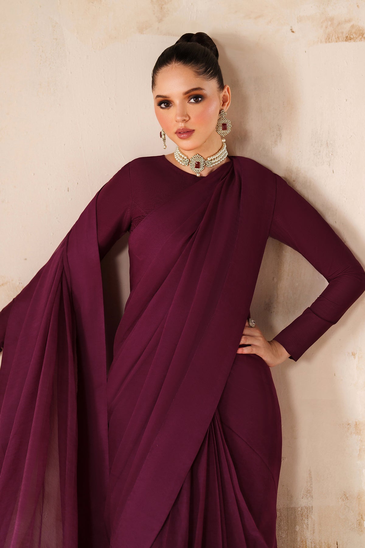 ET-EGGPLANT PURPLE-SAREE