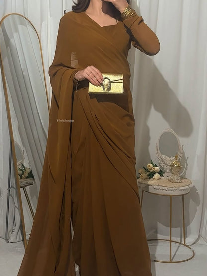 ET-CAMEL BROWN-SAREE