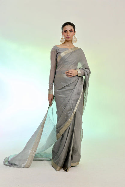 ET-SILVER BANARASEE-SAREE