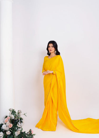 ET-DAFFODIL YELLOW-SAREE