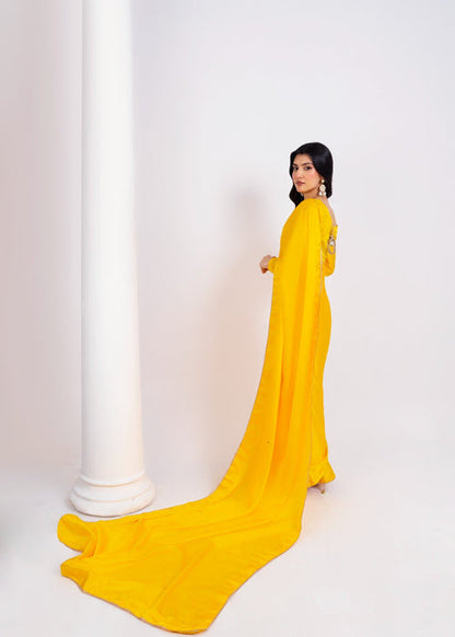 ET-DAFFODIL YELLOW-SAREE