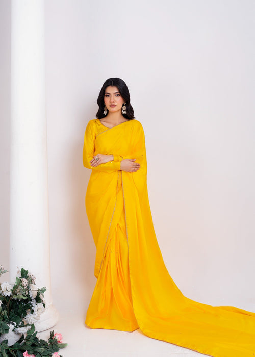 ET-DAFFODIL YELLOW-SAREE