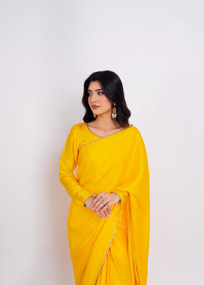 ET-DAFFODIL YELLOW-SAREE