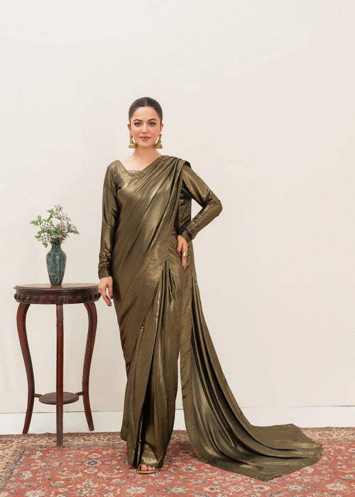 ET-OLIVE GREEN-SAREE