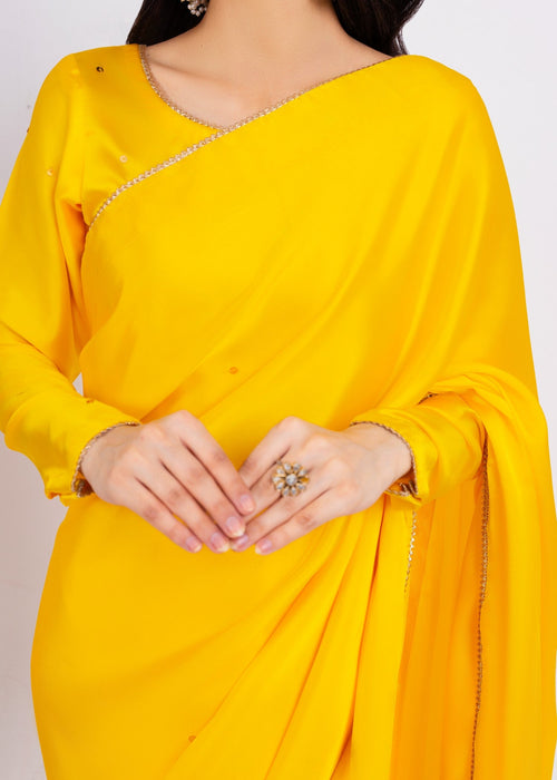ET-DAFFODIL YELLOW-SAREE