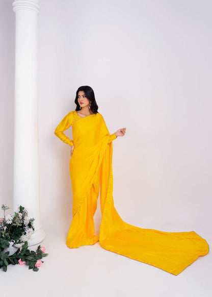 ET-DAFFODIL YELLOW-SAREE