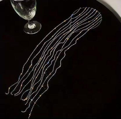 Premium Hair Band Rhinestone Exaggeration Tassel - ET-HC